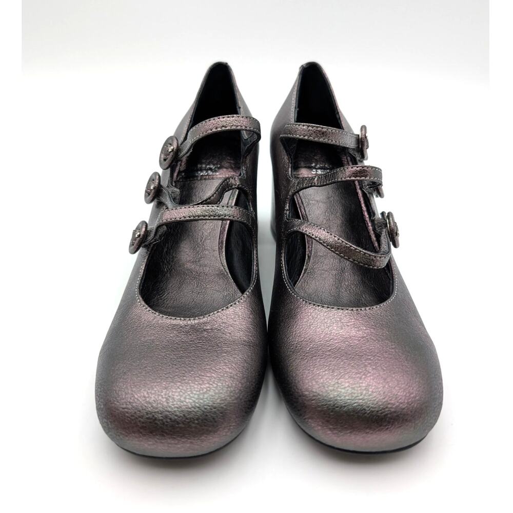 Jeffrey Campbell Tierz Mary Jane Pumps Women's Pewter Metallic Size US6.5 EU37 - Picture 2 of 11